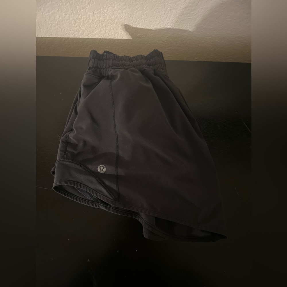 4inch black lululemon shorts